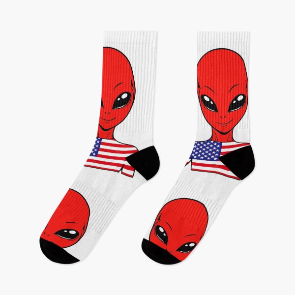 Item preview, Zorgo USA | Rock on Sign Alien | USA Flag Shirt | Cute Alien Gift | USA Merchandise designed and sold by The-Visitors.