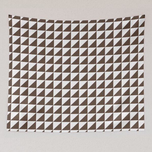 Item preview, White And Brown Triangle Mosaic Pattern designed and sold by pattern-archive.