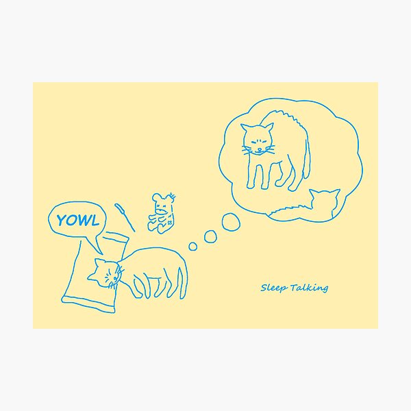 Item preview, A Cat That Talks in Its Sleep designed and sold by HandsOfSloth.