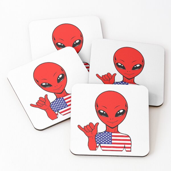 Item preview, Zorgo USA | Shaka Sign Alien | USA Flag Shirt | Cute Alien Gift | USA Merchandise designed and sold by The-Visitors.