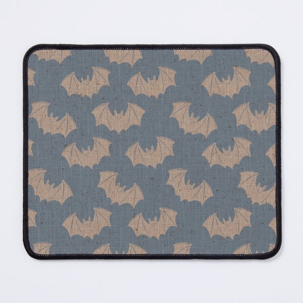 Item preview, Slate Blue Gothic Bat Toile Vintage Folk Halloween designed and sold by DColourMuse.