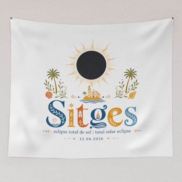 Item preview, Sitges Total Solar Eclipse 2026 designed and sold by Beyond Destinations.