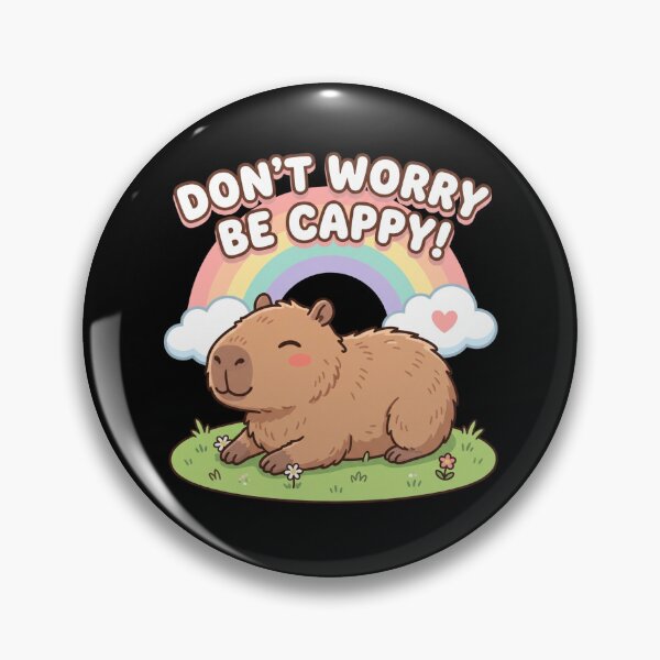 Item preview, Cute Capybara Rainbow Don't Worry Be Cappy designed and sold by dudelinart.