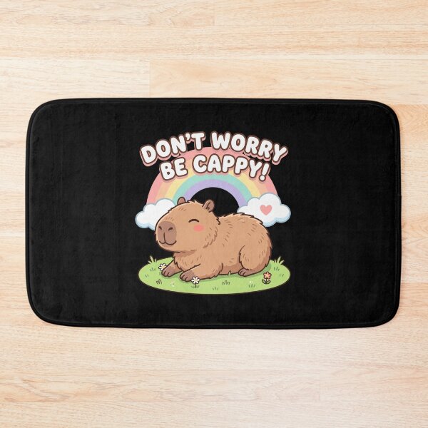 Item preview, Cute Capybara Rainbow Don't Worry Be Cappy designed and sold by dudelinart.