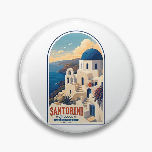 Item preview, Santorini Greece Aegean Paradise Est. 1821 Greek Island Travel Destination designed and sold by Simsimah26Parks.