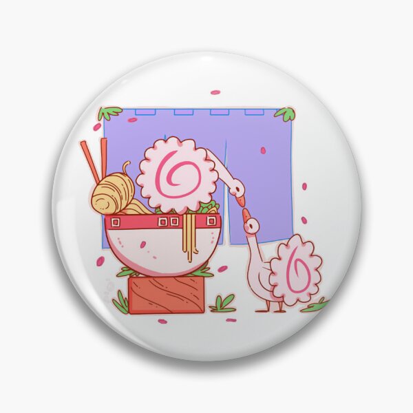 Item preview, Geese Enjoying Some Noodles Cute Kawaii Ramen Goose Illustration designed and sold by Pioiiiart.