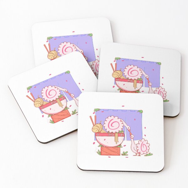 Item preview, Geese Enjoying Some Noodles Cute Kawaii Ramen Goose Illustration designed and sold by Pioiiiart.