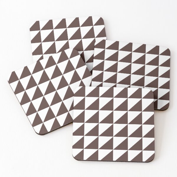 Item preview, White And Chocolate Triangle Mosaic Pattern designed and sold by pattern-archive.