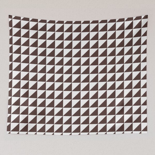 Item preview, White And Chocolate Triangle Mosaic Pattern designed and sold by pattern-archive.