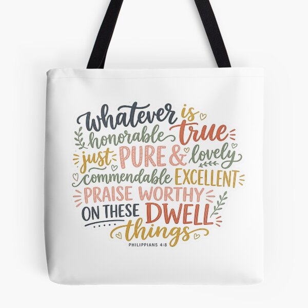 Item preview, Philippians 4 8 Whatever Is True Bible Verse Boho Christian designed and sold by raedattia.