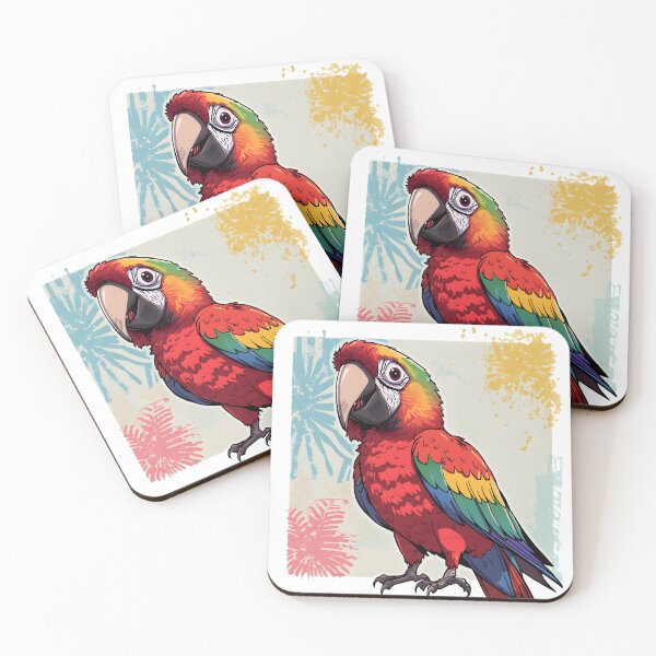 Item preview, Cute Colorful Parrot Sticker | Kawaii Tropical Bird Cartoon Illustration designed and sold by dreamz-world.
