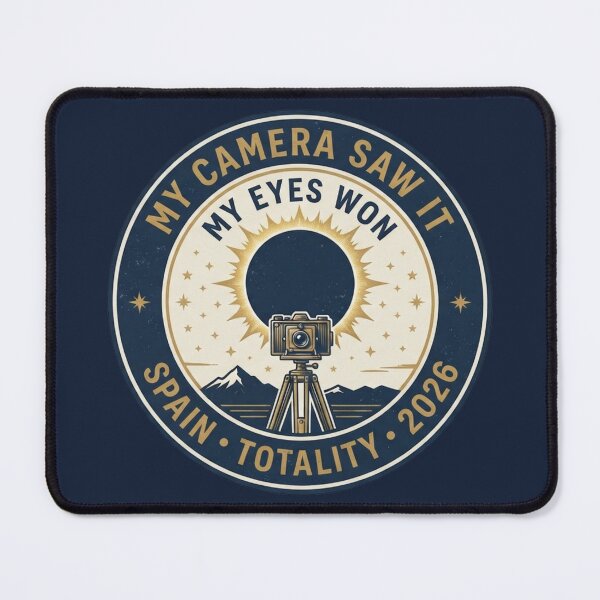 Item preview, My Eyes Won Eclipse Badge Spain 2026 designed and sold by CalmCapy Co.