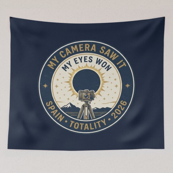 Item preview, My Eyes Won Eclipse Badge Spain 2026 designed and sold by CalmCapy Co.