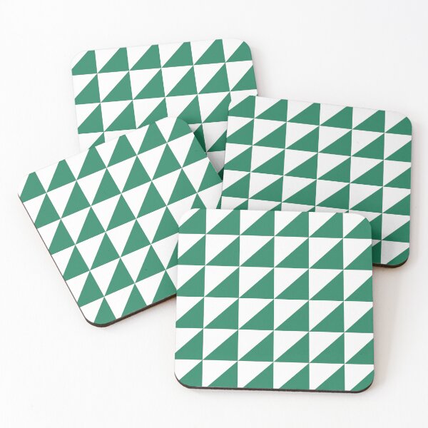 Item preview, White And Green Triangle Mosaic Pattern designed and sold by pattern-archive.