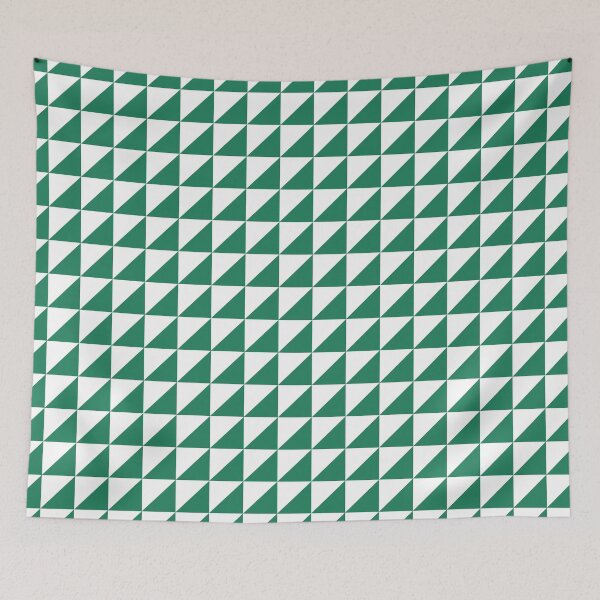 Item preview, White And Green Triangle Mosaic Pattern designed and sold by pattern-archive.