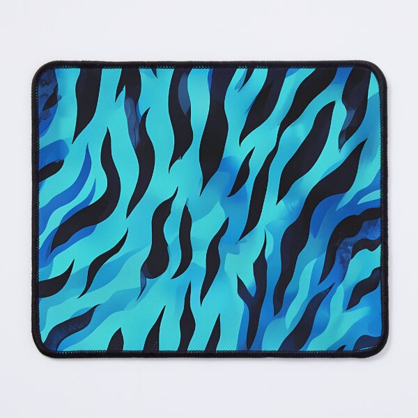 Item preview, Blue & Turquoise Zebra Print Pattern designed and sold by MamaHome.