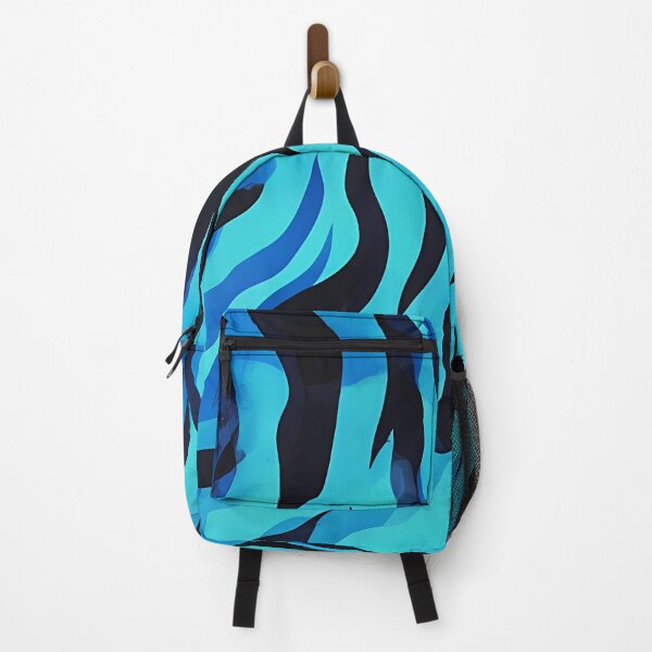 Item preview, Blue & Turquoise Zebra Print Pattern designed and sold by MamaHome.