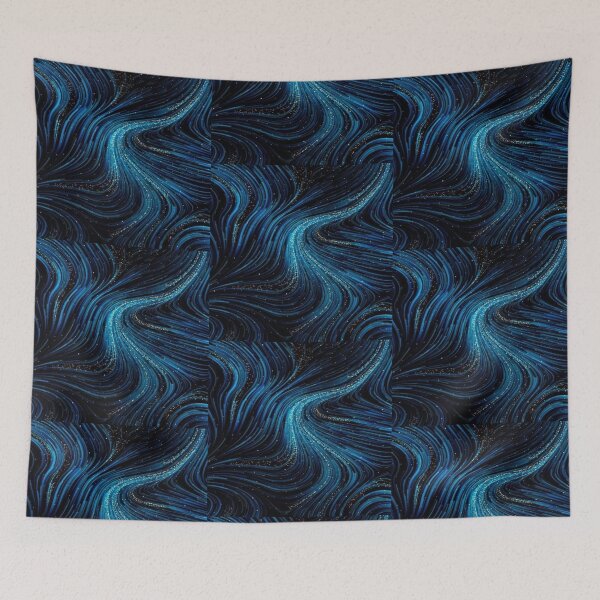 Item preview, Glowing Blue Swirling Abstract Background Artwork  designed and sold by NivyasArtistry.