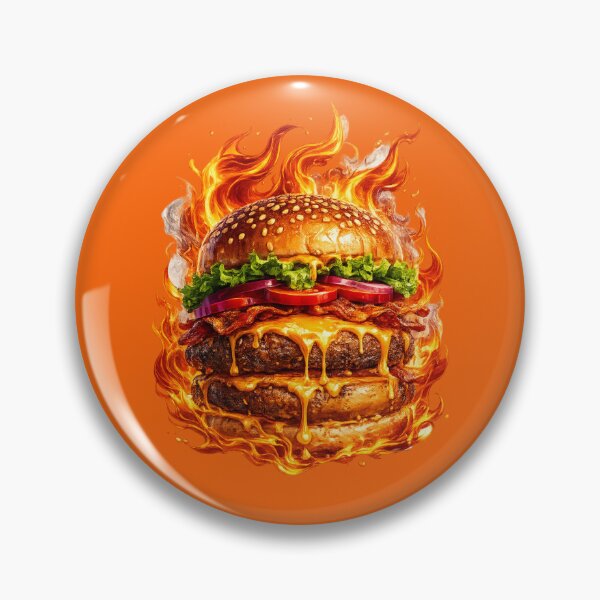 Item preview, Double Cheeseburger Intense Fire: Blazing Flame Double Patty Spicy designed and sold by irfanshikh.