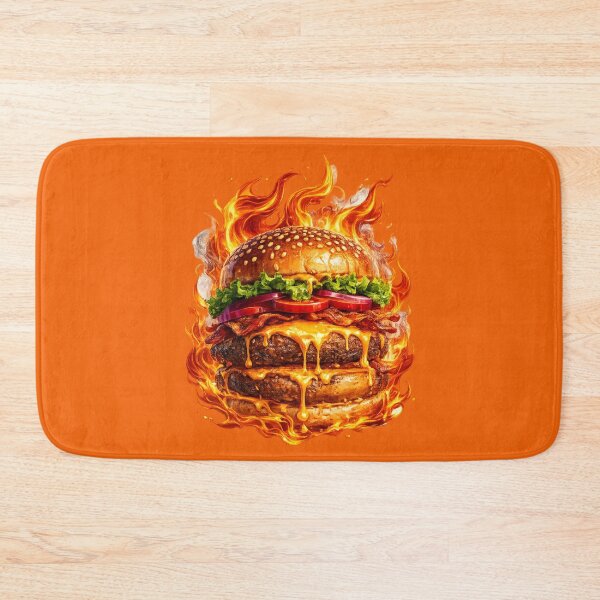 Item preview, Double Cheeseburger Intense Fire: Blazing Flame Double Patty Spicy designed and sold by irfanshikh.
