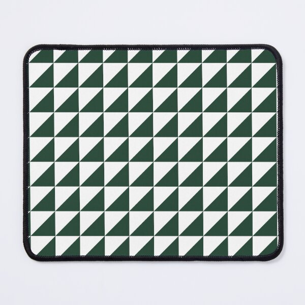 Item preview, White And Forest Green Triangle Mosaic Pattern designed and sold by pattern-archive.
