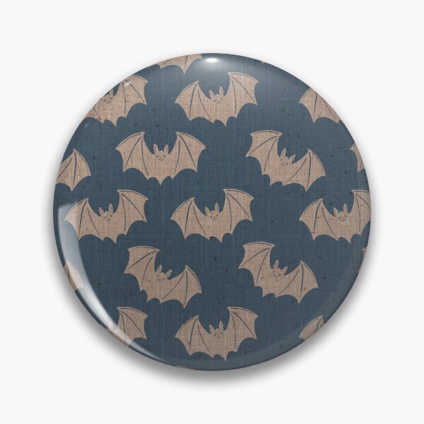 Item preview, Midnight Teal Gothic Bat Toile Folk Halloween designed and sold by DColourMuse.