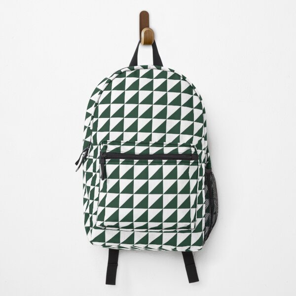 Item preview, White And Forest Green Triangle Mosaic Pattern designed and sold by pattern-archive.