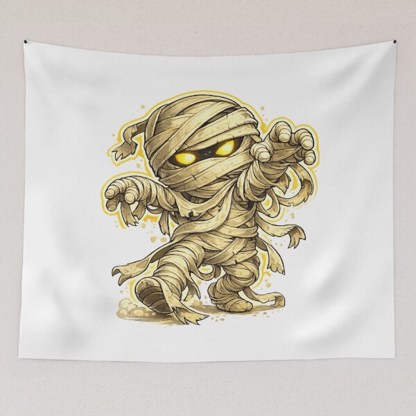 Item preview, Cute Mummy Monster – Kawaii Halloween Mascot designed and sold by AlexLineArt.