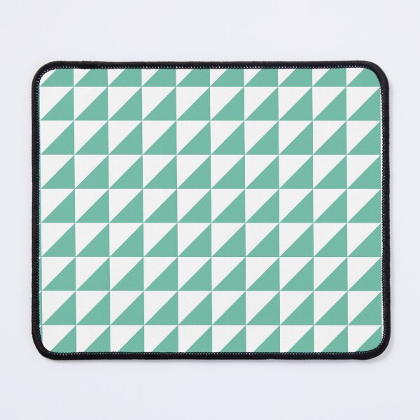 Item preview, White And Pastel Green Triangle Mosaic Pattern designed and sold by pattern-archive.