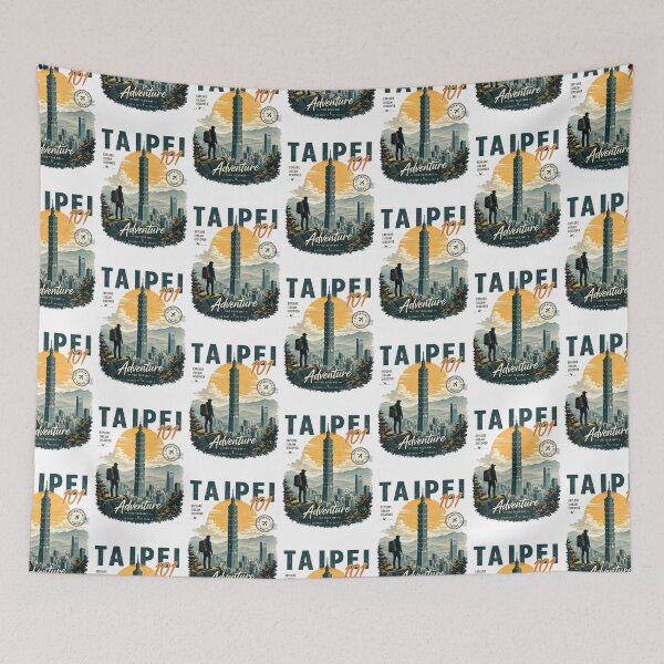 Item preview, Taipei 101 Adventure Vintage Travel Poster designed and sold by ali prints.