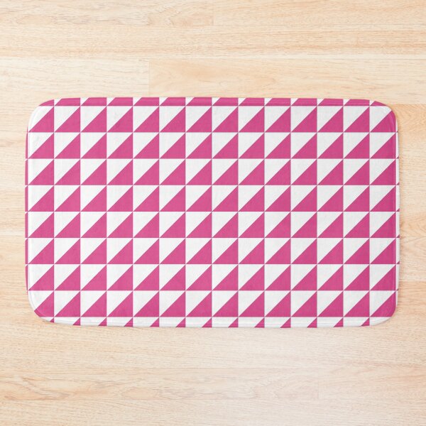 Item preview, White And Hot Pink Triangle Mosaic Pattern designed and sold by pattern-archive.