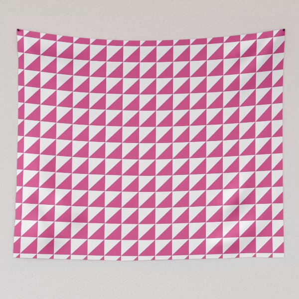 Item preview, White And Hot Pink Triangle Mosaic Pattern designed and sold by pattern-archive.