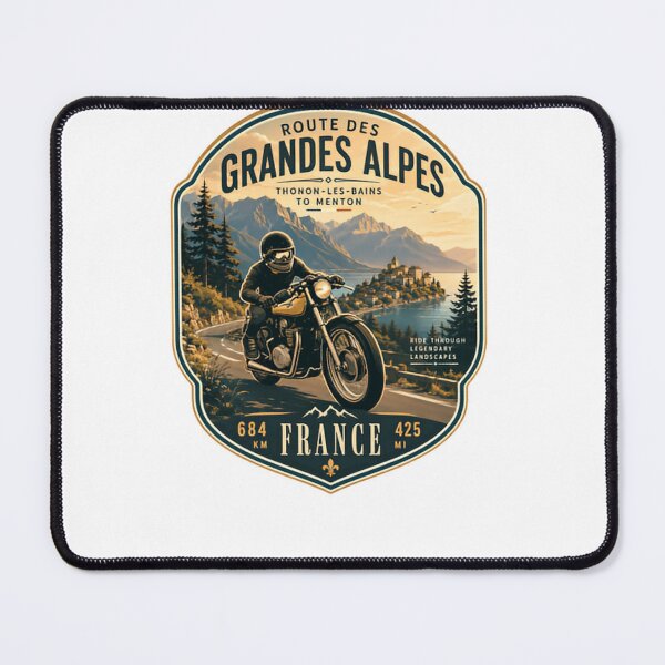 Item preview, Route Des Grandes Alpes Thonon-Les-Bains To Menton France Motorcycle Travel Adventure designed and sold by Simsimah26Parks.