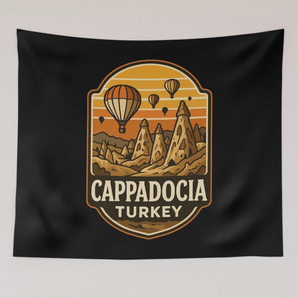 Item preview, Cappadocia Turkey Anatolia Retro Travel designed and sold by TomFrontierArt.