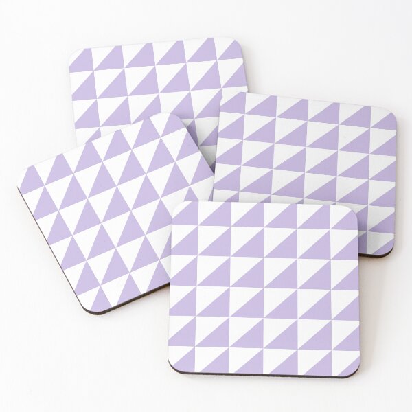 Item preview, White And Lavender Triangle Mosaic Pattern designed and sold by pattern-archive.