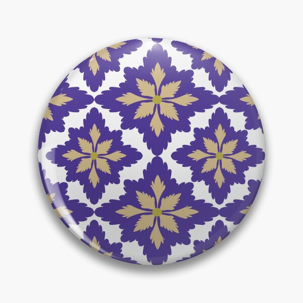 Item preview, Elegant Seamless Geometric Floral Pattern with Purple and Beige Ornamental Motifs on White Background designed and sold by AjjimaJKM.