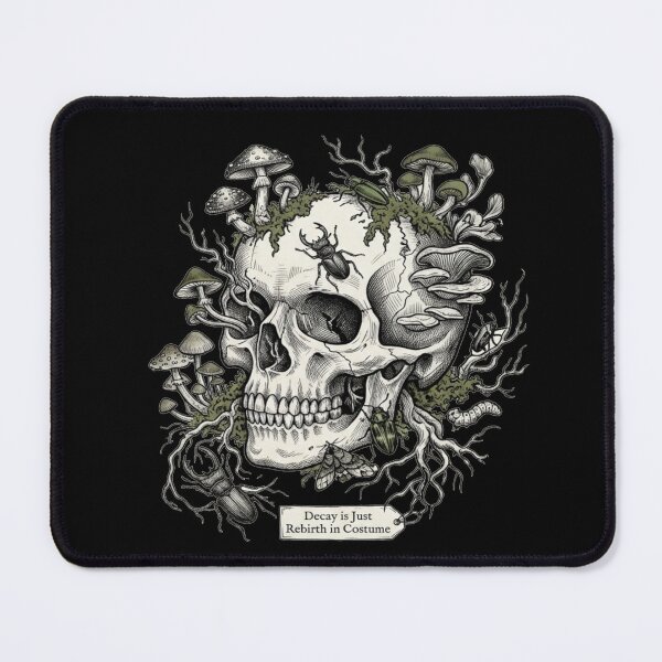 Item preview, Decay and Rebirth Nature Skull Art designed and sold by Tin Robot Co..