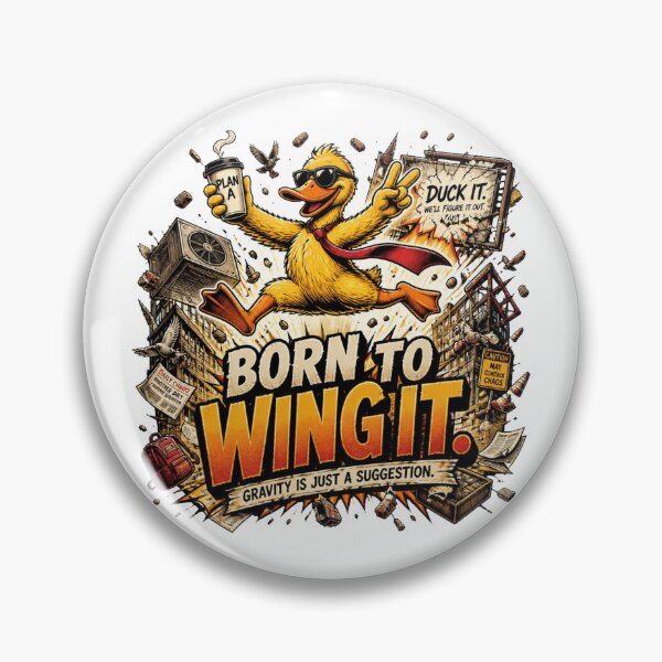 Item preview, Born to Wing It – Funny Duck Parkour Vintage Comic designed and sold by Cavalier-org.