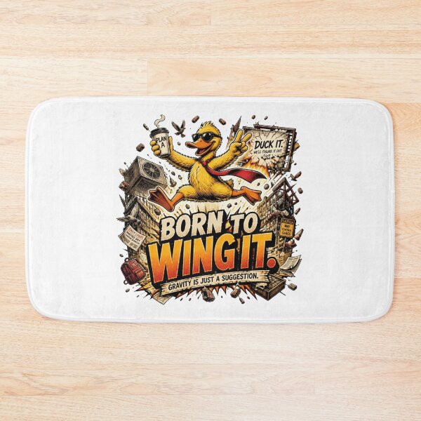 Item preview, Born to Wing It – Funny Duck Parkour Vintage Comic designed and sold by Cavalier-org.