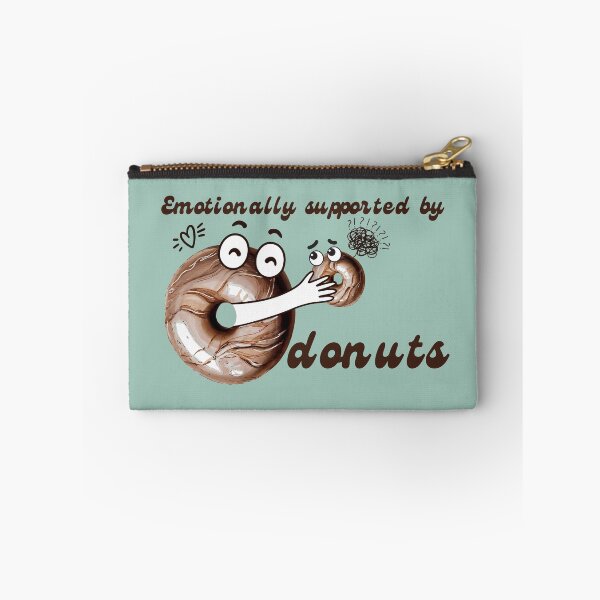 Item preview, Emotionally Supported By Donuts Funny Cartoon designed and sold by AnilaPike Studio.