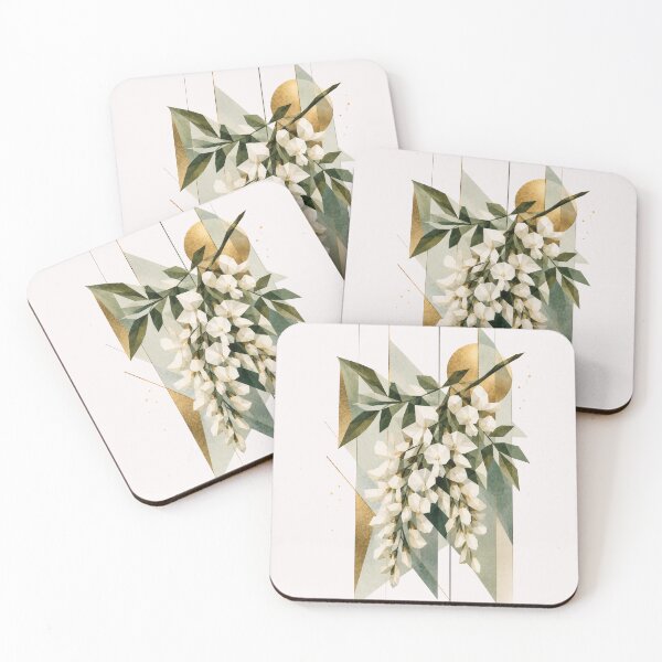 Item preview, Geometric acacia a subtle floral composition. A delicate bouquet. designed and sold by NewtBoo.