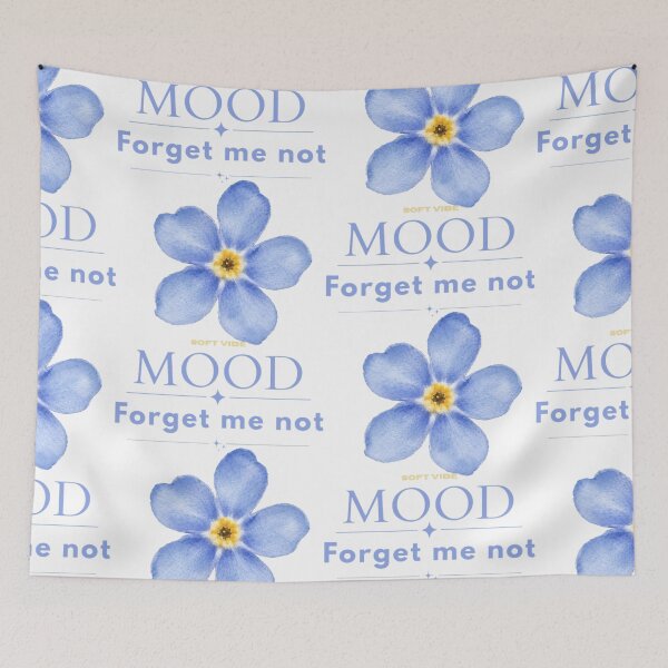 Item preview, Forget Me Not Mood – Blue Watercolor Forget-Me-Not Floral Aesthetic designed and sold by Blueberry-art23.
