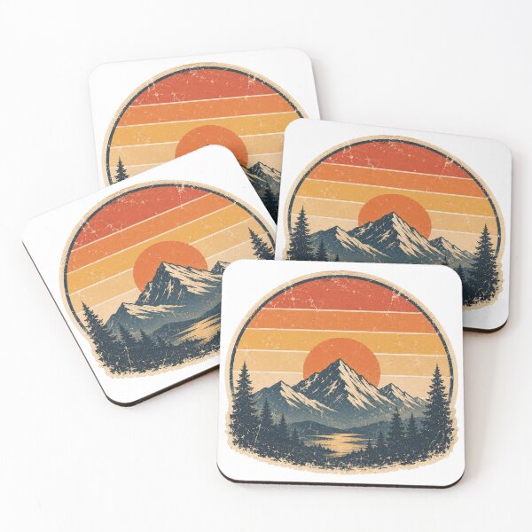 Item preview, Vintage Sunset Mountain Landscape designed and sold by PriyankaSonara.