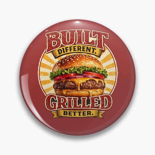 Item preview, Bullet Different Grilled Better: Retro Badge Cheeseburger Quality Design designed and sold by irfanshikh.