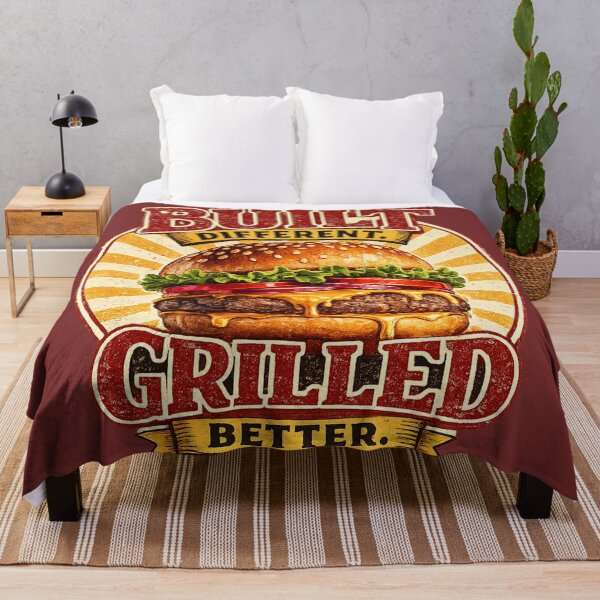 Item preview, Bullet Different Grilled Better: Retro Badge Cheeseburger Quality Design designed and sold by irfanshikh.