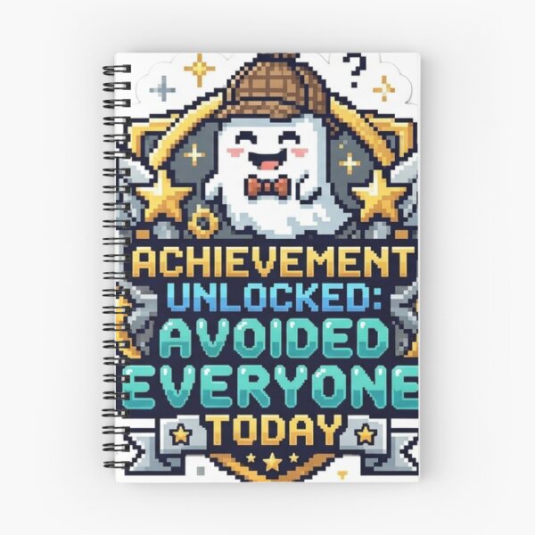 Item preview, Achievement Unlocked: Avoided Everyone Today Funny Introvert Pixel Art Sticker designed and sold by AdityaShop18.