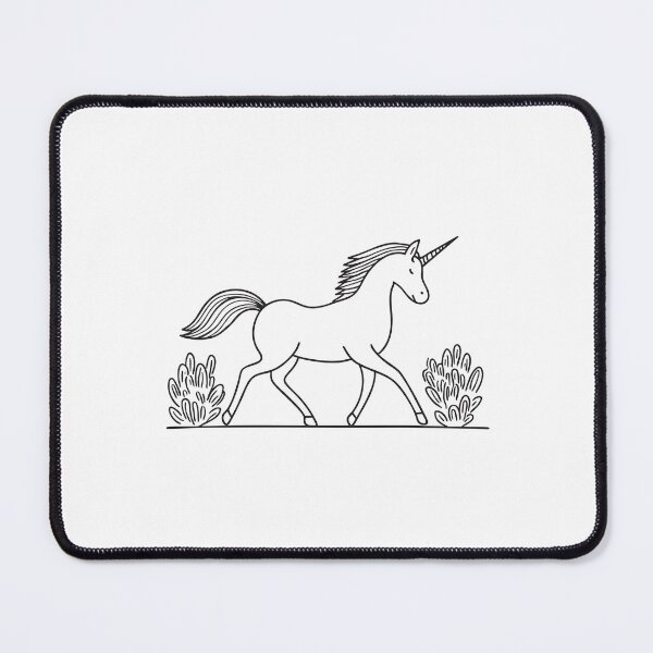 Item preview, A unicorn moving beside a row of shrubs designed and sold by rasagamastore.