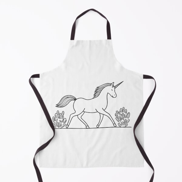 Item preview, A unicorn moving beside a row of shrubs designed and sold by rasagamastore.