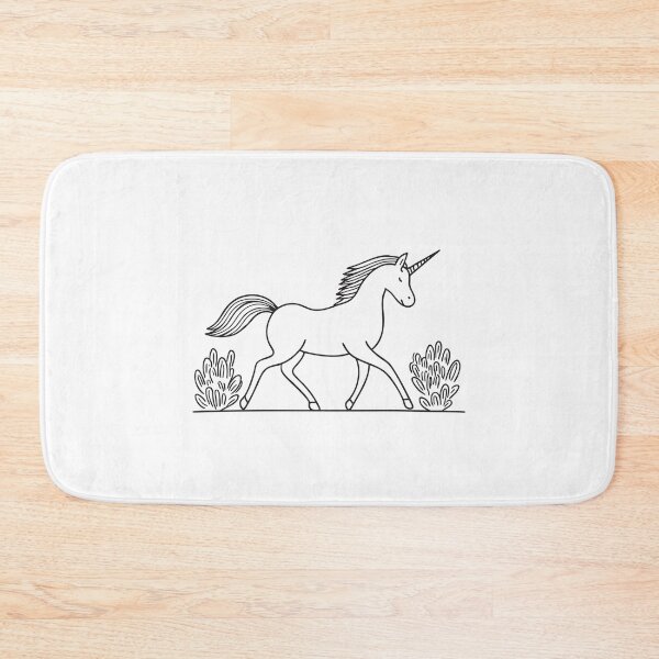 Item preview, A unicorn moving beside a row of shrubs designed and sold by rasagamastore.