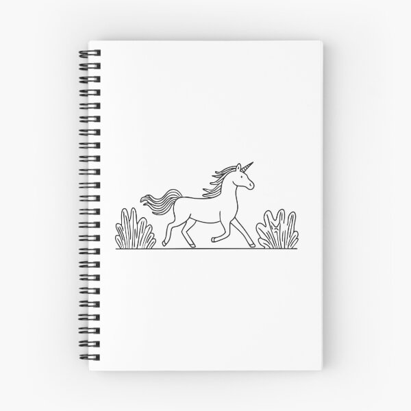 Item preview, A unicorn cantering near a row of green bushes designed and sold by rasagamastore.